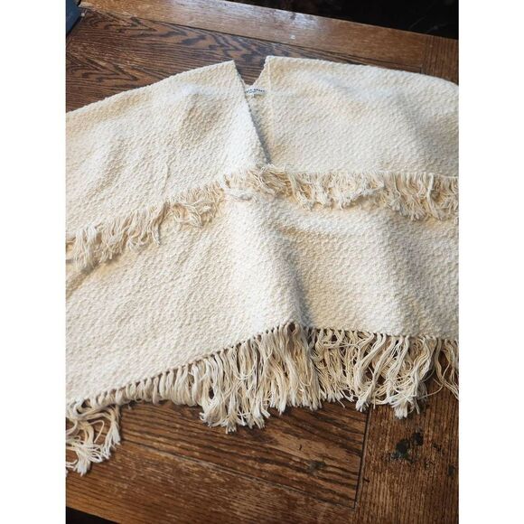 Apiece Apart Fringe cream  poncho OS - Picture 3 of 6